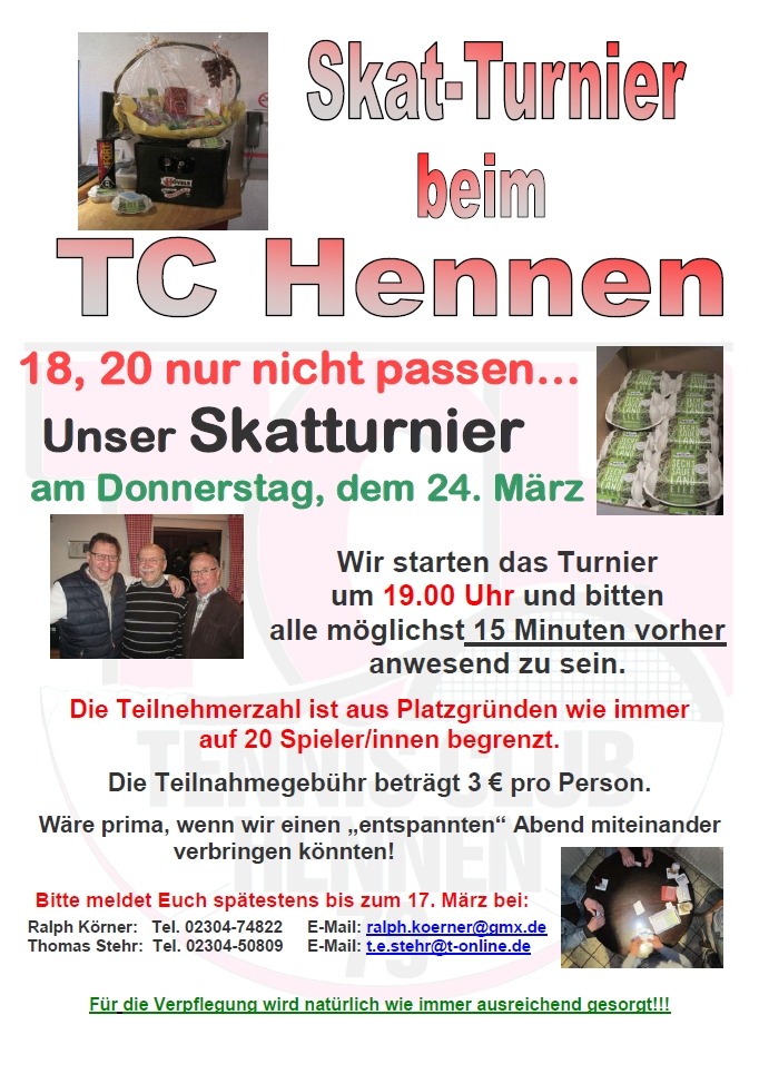 Einladung Skatturnier 2016